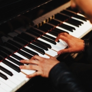 Person playing the piano
