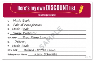 Create your own discount sample Roland