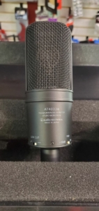 Back of a used Audio Technica 4033a microphone