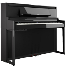 black polished ebony piano